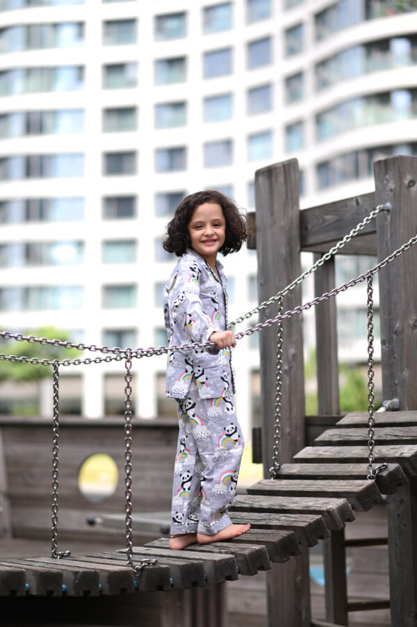 Grey Panda Night Suit